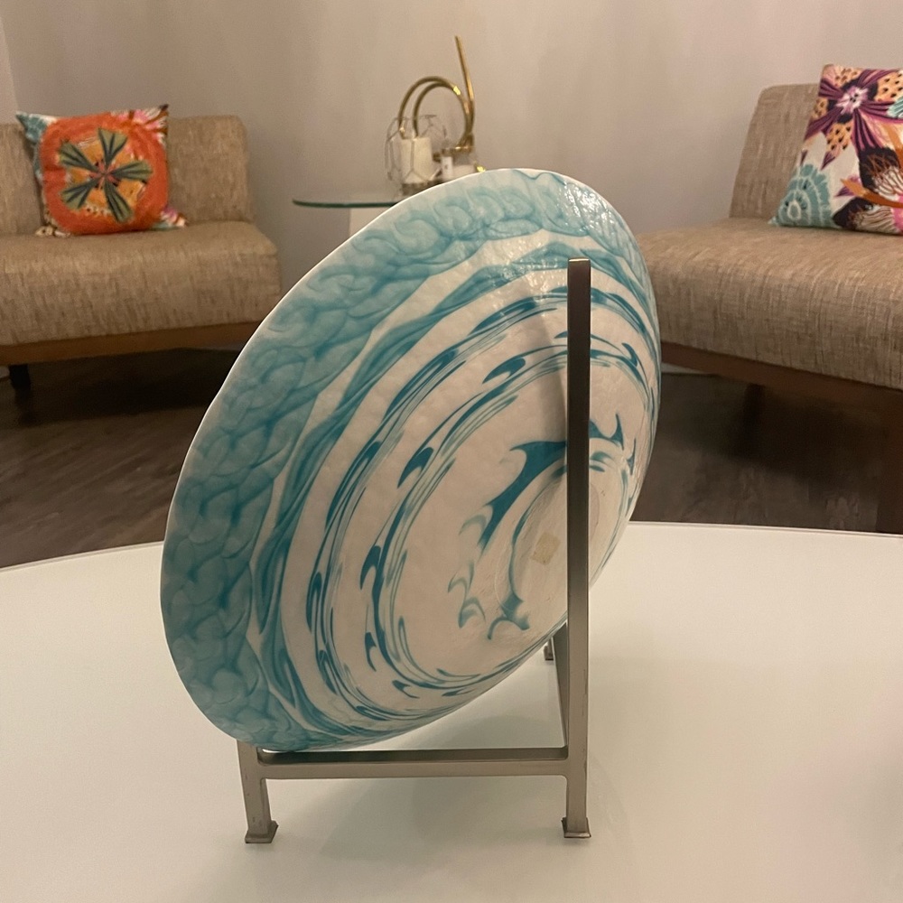 Decorative bowl with stand from Crate&Barel.